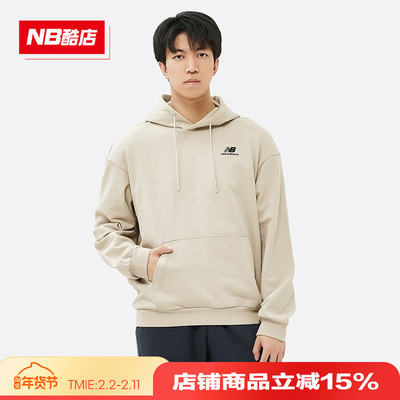 NB男女款字母印花休闲连帽卫衣