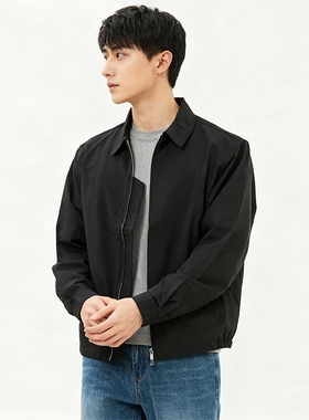 New Balance NB Grey男款休闲日系黑色行政夹克梭织外套JMJL1514