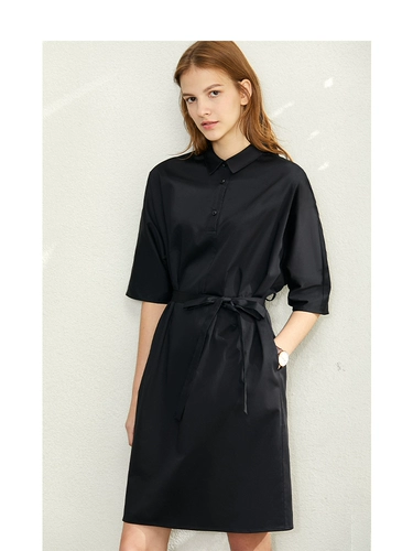 Amii Весенняя дизайнерская рубашка, платье, длинная юбка, тренд сезона, свободный крой, яркий броский стиль, средней длины