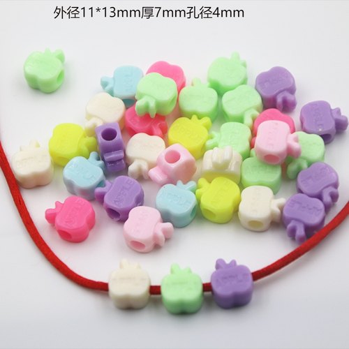 苹果大孔珠子散珠塑料珠鞋带配件