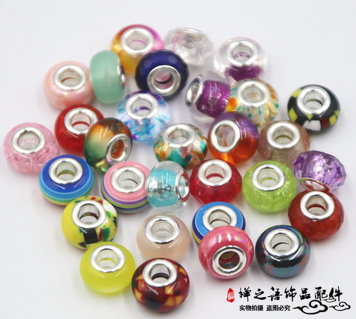 diy串珠编织配件树脂珠子散珠