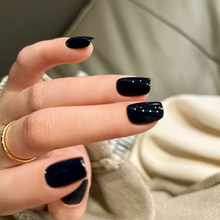 环保指甲油黑色白色指甲油持久不掉色 深色不可剥带闪纯黑纯白