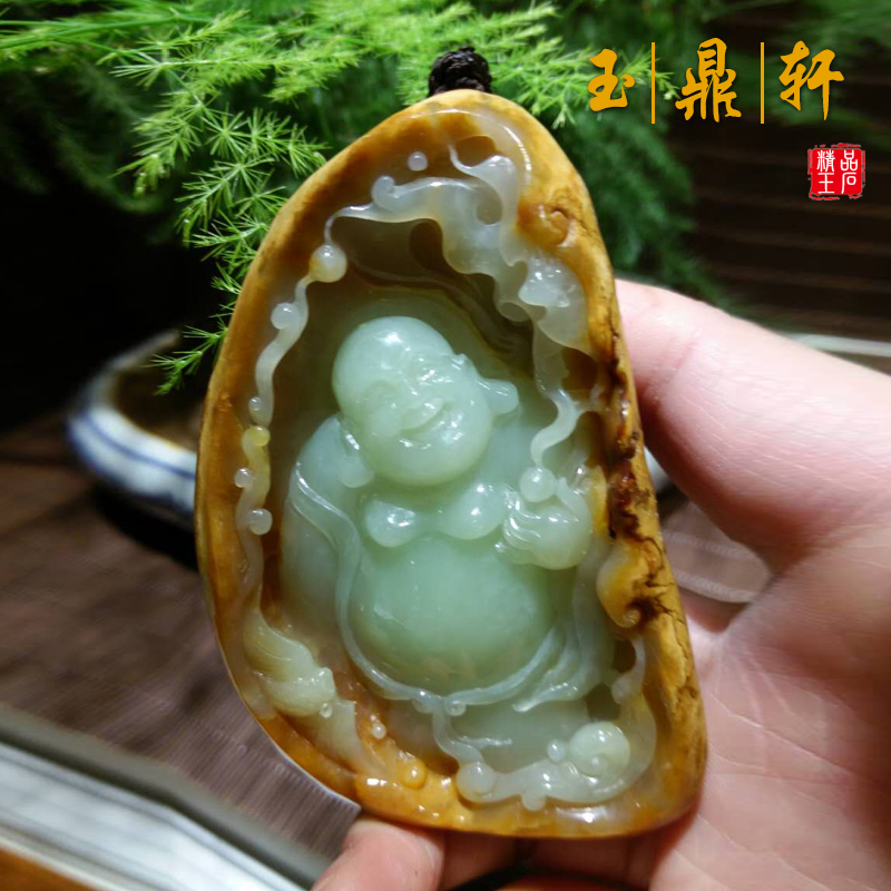 玉鼎轩岫岩玉天然玉石黄白老玉河磨玉