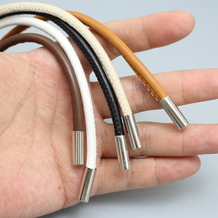 5mm皮绳帽带腰带拉绳卫衣帽子抽绳皮革帽绳腰带绳运动裤腰抽绳