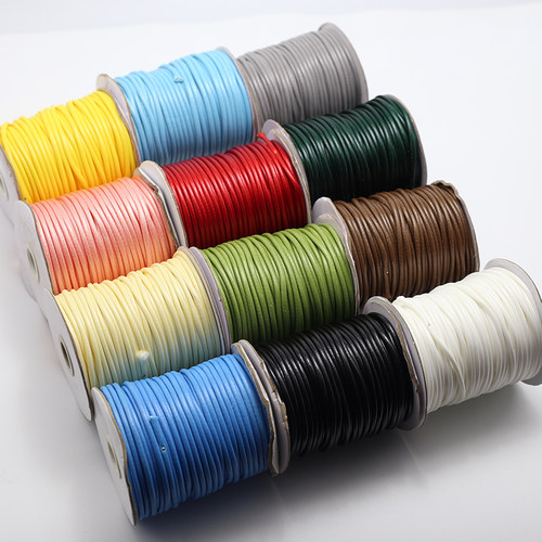 皮绳吊坠挂绳蜡绳挂绳蜡绳圆绳