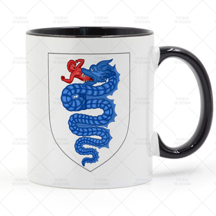 Milan 米兰盾徽 中世纪意大利纹章 十字军之王CK3 马克杯陶瓷