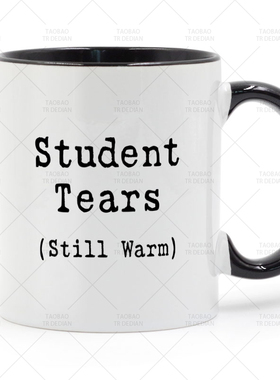 Student Tears still warm 趁热喝了 同学老师陶瓷马克杯水杯杯子