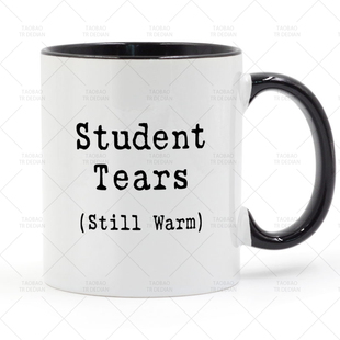 Student Tears still warm 趁热喝了 同学老师陶瓷马克杯水杯杯子