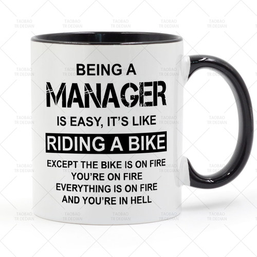 Being A Manager is Easy It's Like Riding A Bike 经理 马克杯