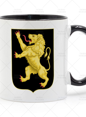 Brabant 布拉班特盾徽 中世纪荷兰纹章 十字军之王CK3 马克杯陶瓷