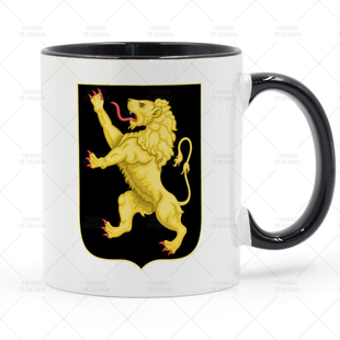 Brabant 布拉班特盾徽 中世纪荷兰纹章 十字军之王CK3 马克杯陶瓷