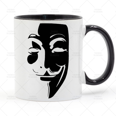 V for Vendetta V字仇杀队 Guy Fawkes Mask 陶瓷马克杯