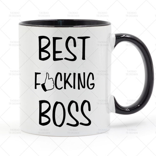 Best F大拇指cking Boss 老板 咖啡陶瓷马克水杯杯子