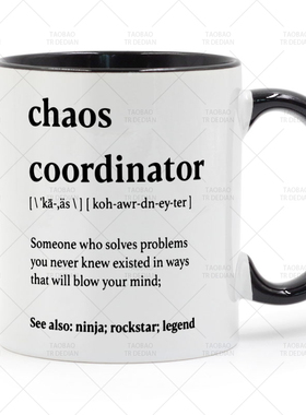 Chaos Coordinator 马克杯 咖啡陶瓷喝水杯杯子