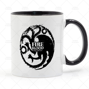 Targaryen 坦格利安纹章 冰与火之歌/权力的游戏陶瓷马克杯