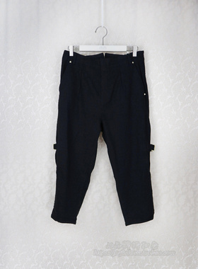 新!桀A jie*r正品 脚口金属拉链搭绊饰棉混纺男春夏九分裤JS41625