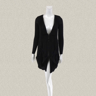 显瘦百褶外套 别致打榄扎花不规则摆女夏秋修身 31509D 正品 裘TN