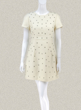 新!JH风 折扣促销 钉珠小性感蕾丝拼女夏秋修身小香风连衣裙LB148