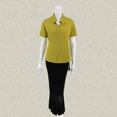 新!奈CO 正品 连肩袖宽松休闲女夏全棉套头衬衫短袖上衣AGB440007