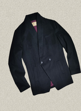 桀A jie*r 男装正品 青果领春秋冬羊毛薄呢西装外套男西服 41202