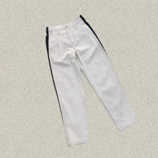 男装 正品 棉弹力小脚裤 jie 二色JS51605 款 四季 桀A 拼色休闲长裤