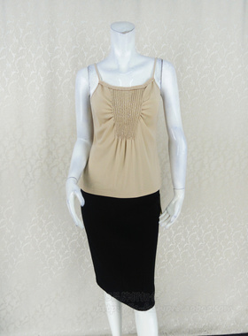 新!蕾DOW 正品糖果色女春夏打底针织衫钉珠吊带小背心85003/88106