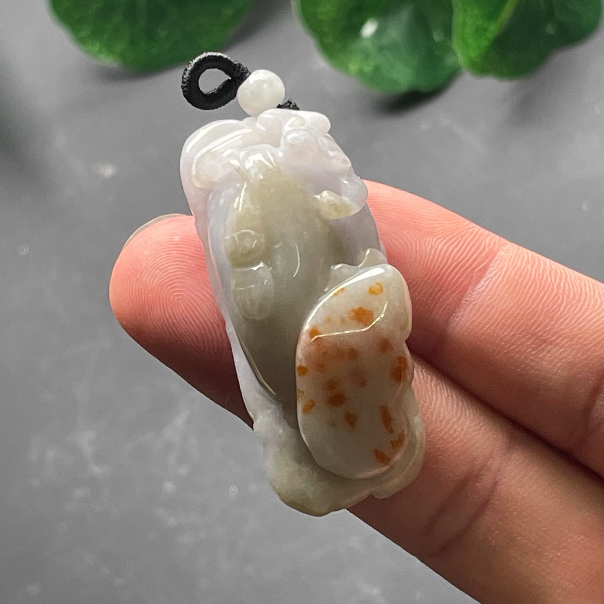 隆慈缘老坑糯种紫罗兰寿桃如意吊坠叶子今非昔比如意人生挂件