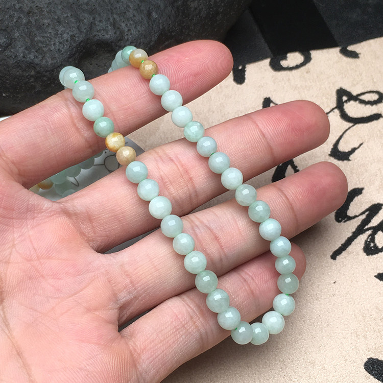 冰糯种项链隆慈缘A货翡翠送证