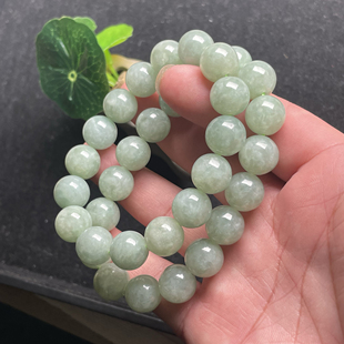隆慈缘源头直发原矿A货翡翠13mm手串冰糯种苹果绿手串阳绿手链