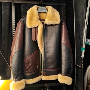 B3巴顿将军单边兜美式皮衣真皮