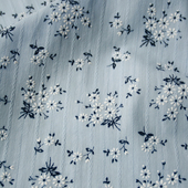 旗袍连衣裙服装 蓝骊布艺 童装 衬衫 面料手工 雅致小兰花刺绣棉布料