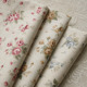 服装 田园小碎花怀旧小玫瑰棉布料连衣裙衬衫 面料diy 法式 蓝骊布艺
