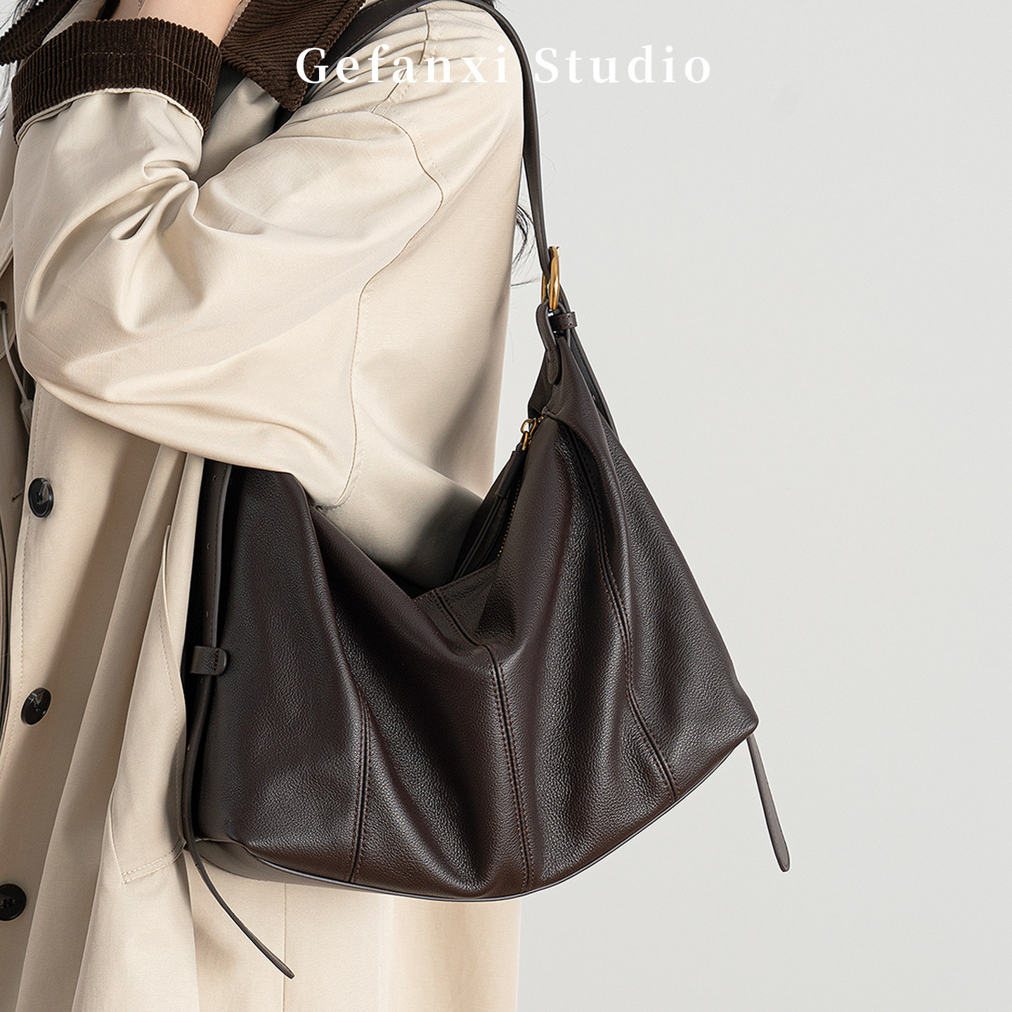Gefanxi/歌梵希2025新款大容量通勤斜跨包百搭时尚单肩托特女士包,箱包皮具/热销女包/男包,单肩包,淘宝优惠券,粉丝福利购,淘宝优惠卷