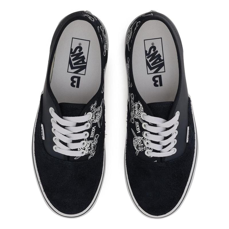 代购VANS男士运动板鞋耐磨防滑轻便透气黑色帆布材质白色鞋带
