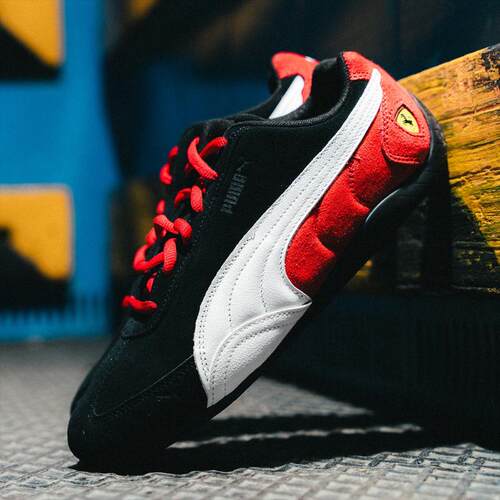 代购Puma Speedcat X Ferrari彪马法拉利联名复古黑红拼色赛车鞋