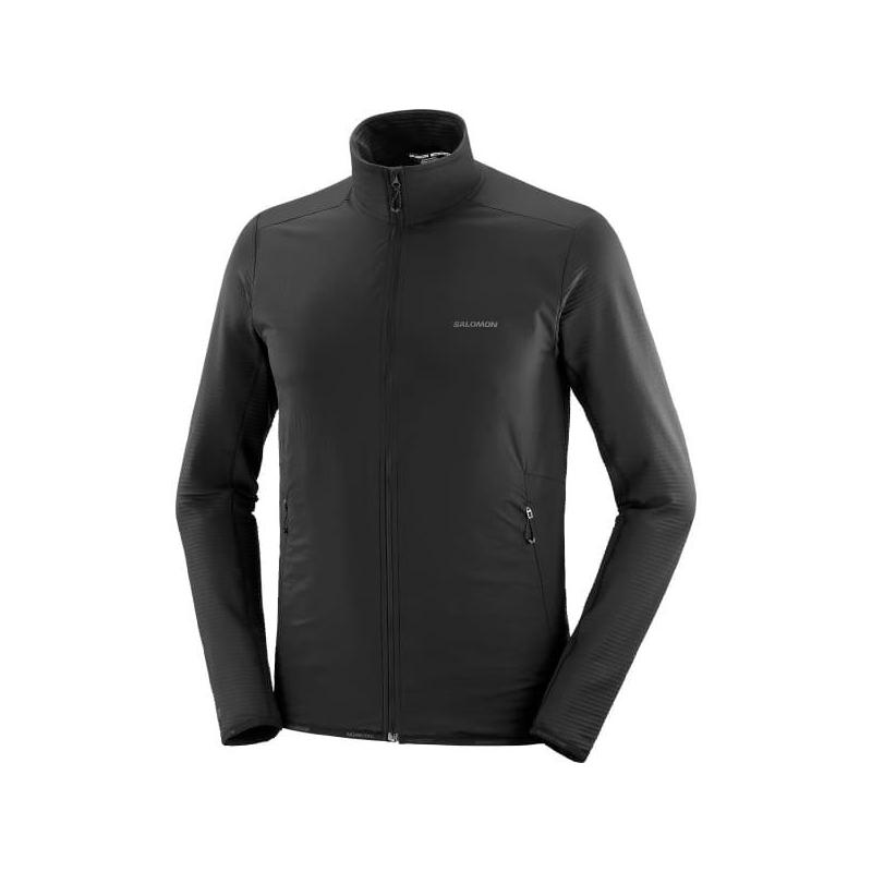 代购SALOMON萨洛蒙男士抓绒衣防风防水保暖软壳衣立领长袖