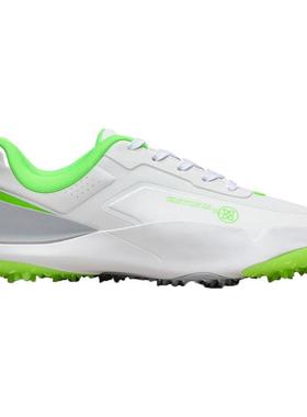 代购GFORE男士高尔夫球鞋防水缓震轻便透气白色绿色防滑鞋底系带
