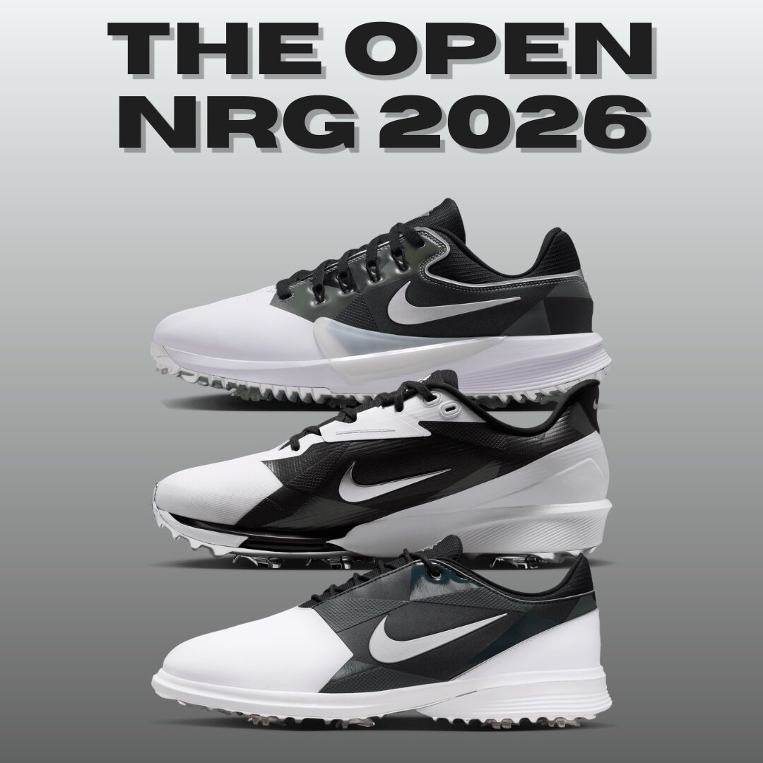 代购Nike耐克男士高尔夫鞋防水缓震低帮黑白英国公开赛限定黑白银
