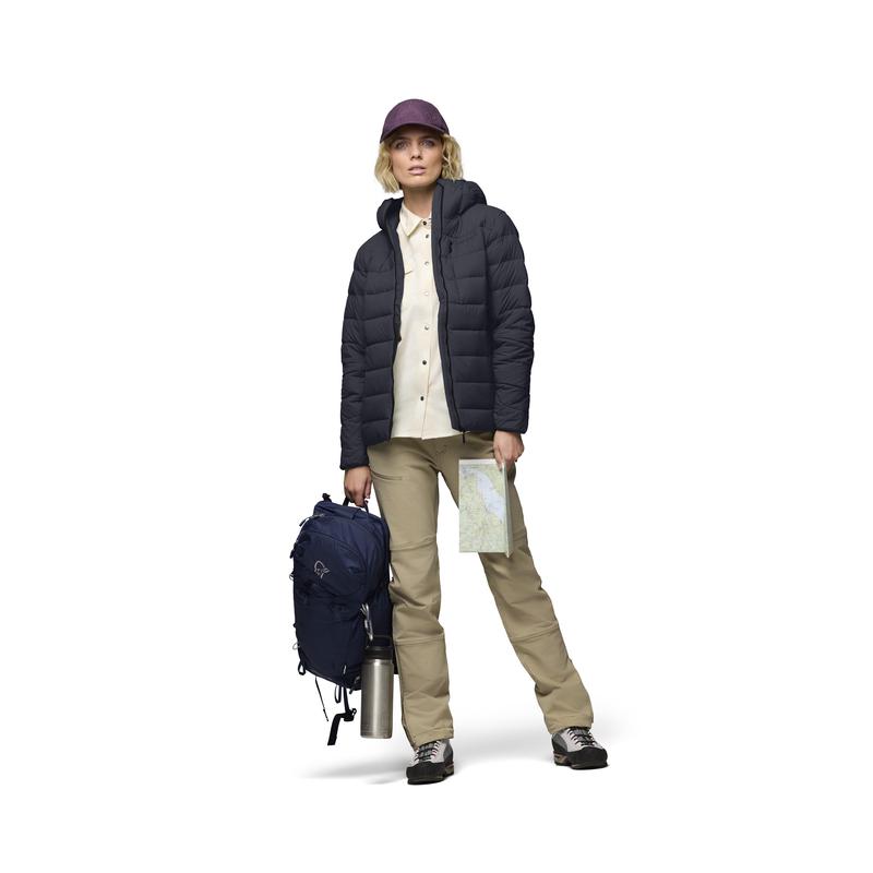 代购挪威老人头NORRONA羽绒服女士保暖防风透气耐磨轻量户外登山