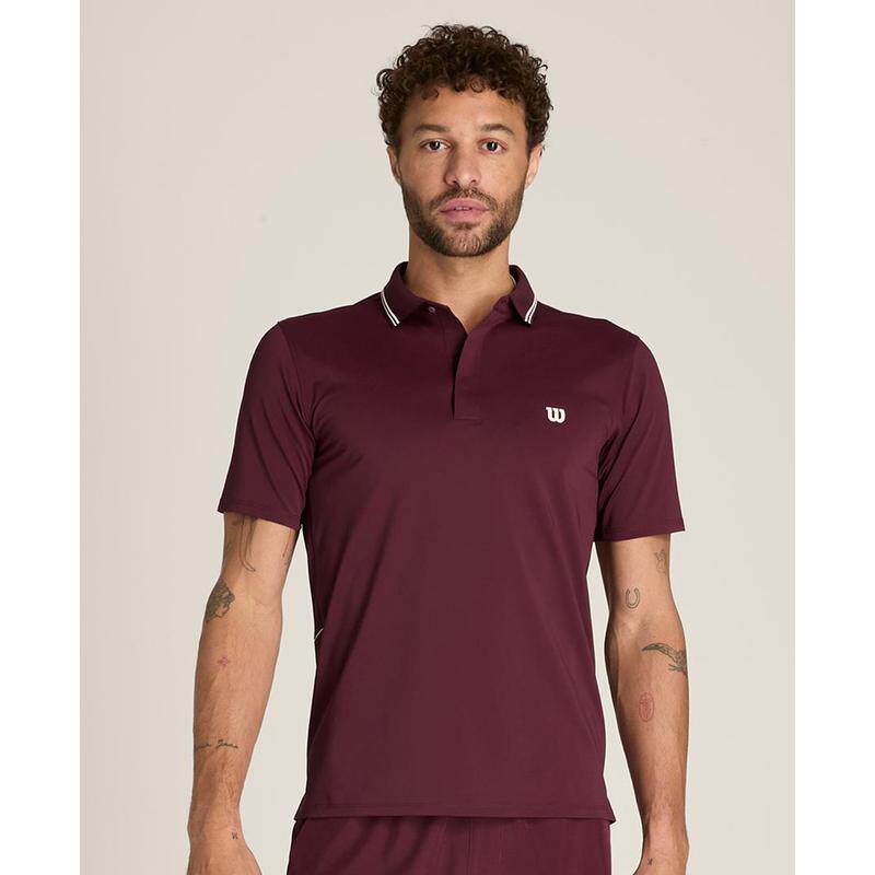 代购Wilson威尔胜男士网球POLO衫速干防晒排汗凉感短袖透气面料