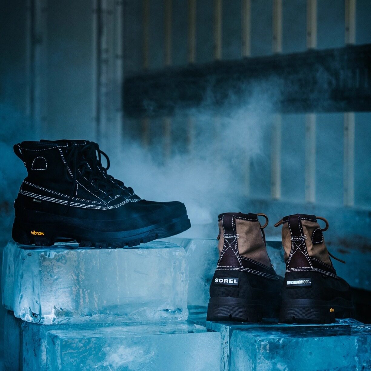 代购SOREL X NEIGHBORHOOD 冰熊男士户外休闲靴 防水防滑复古男