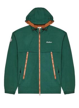 代购MALBON GOLF男士运动夹克防风轻便保暖耐磨深绿色尼龙面料