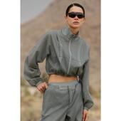 代购 ALO YOGA女士运动夹克透气排湿防风保暖可调节下摆便携叠穿