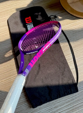 代购WILSON威尔胜定制球拍天鹅绒紫色专业比赛训练网球拍印花刻字
