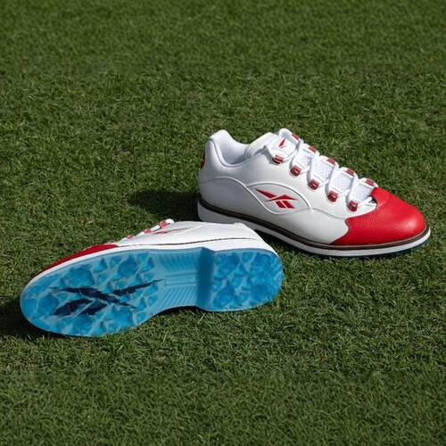 代购reebok Question Golf锐步男士高尔夫球鞋无钉水晶底粒面皮革