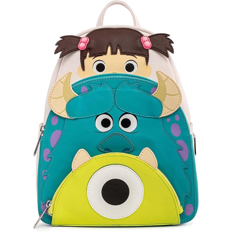 代购Loungefly男女双肩包前袋储物可调节肩带顶部提手内部衬里