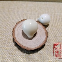 妙果阁纯手工精工天然象牙果文玩配饰一体三通灯泡佛头佛塔定做