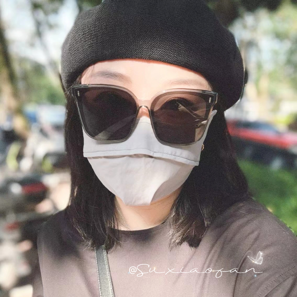 专业全波段防晒！素湃防晒口罩全波段抗光老冰感护眼角抗菌防勾丝