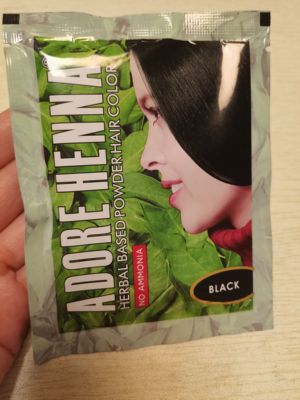 印度原口植物染发粉海娜染发粉黑色Henna powder hair color 25g
