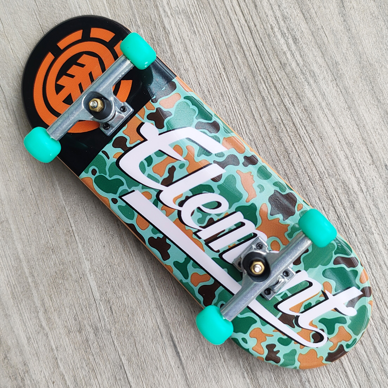 绿elm图案指尖学生迷你手指滑板